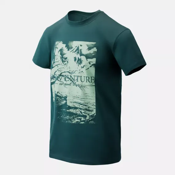 Футболка с принтом «Приключения ждут вас» (T-shirt (Adventure Is Out There)) | Helikon-Tex
