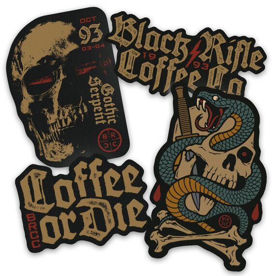 Набор наклеек Gothic Serpent (Gothic Serpent Sticker Club Pack) | Black Rifle Coffee