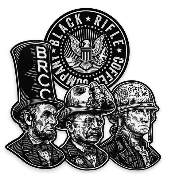 Набор наклеек Presidents Sticker Pack 90 (Presidents Sticker Pack 90) | Black Rifle Coffee