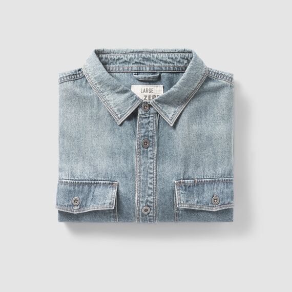 Джинсовая рубашка Denim Work (Denim Work Shirt) | Zero Foxtrot