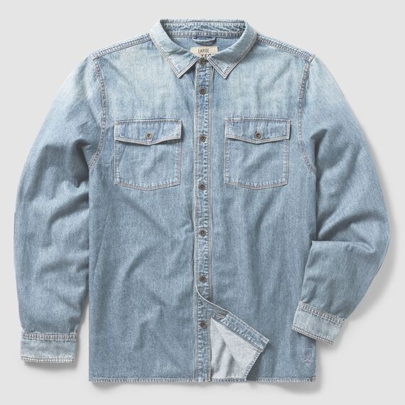 Джинсовая рубашка Denim Work (Denim Work Shirt) | Zero Foxtrot