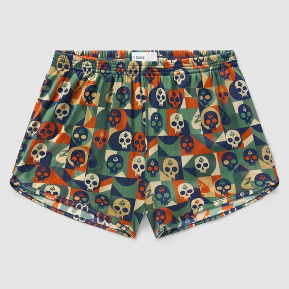 Короткие шорты Silkies Geo Skulls (Geo Skulls Silkies) | Zero Foxtrot