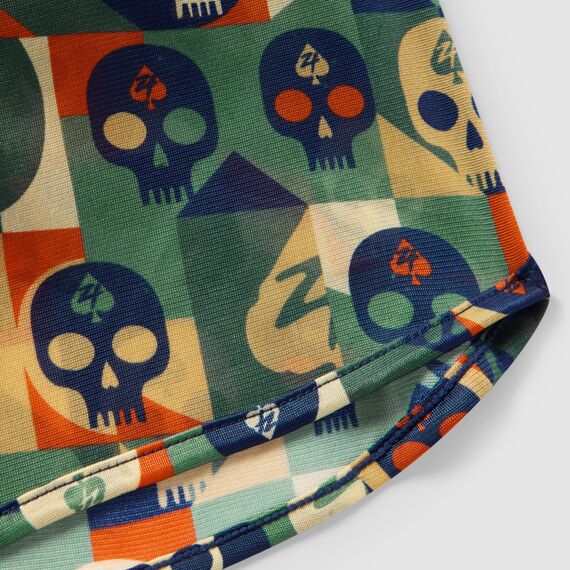 Короткие шорты Silkies Geo Skulls (Geo Skulls Silkies) | Zero Foxtrot